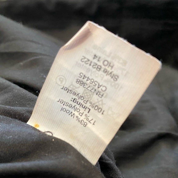 Madewell black and gray mini skirt size 8 wool blend - Picture 6 of 6